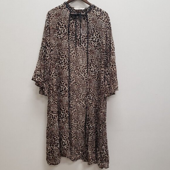 Victoria's Secret Other - Victoria Secret Womens Animal Print Silk Kimono Size XS Mob Wife Intimate Sexy